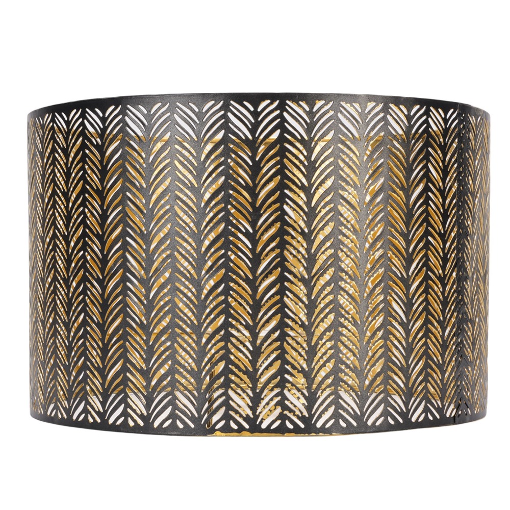 Geometric Lamp Shade - Basit Demir Abajur Geometrik Desen Orta