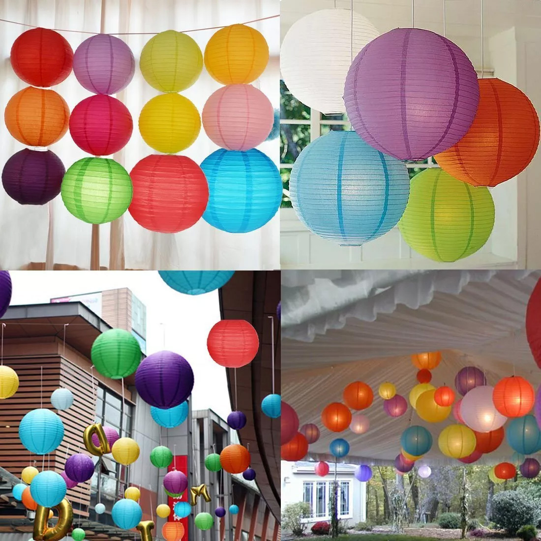 Lantern Paper Solar - Kağıt Fenerler (8 İnç (20 cm)