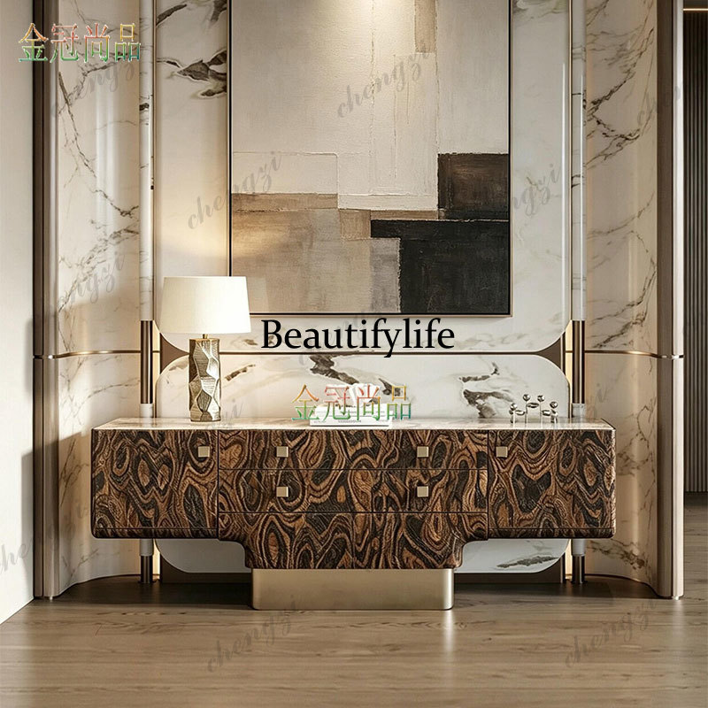 Lighting Decoration - Hafif lüks ev giriş dolabı, oturma