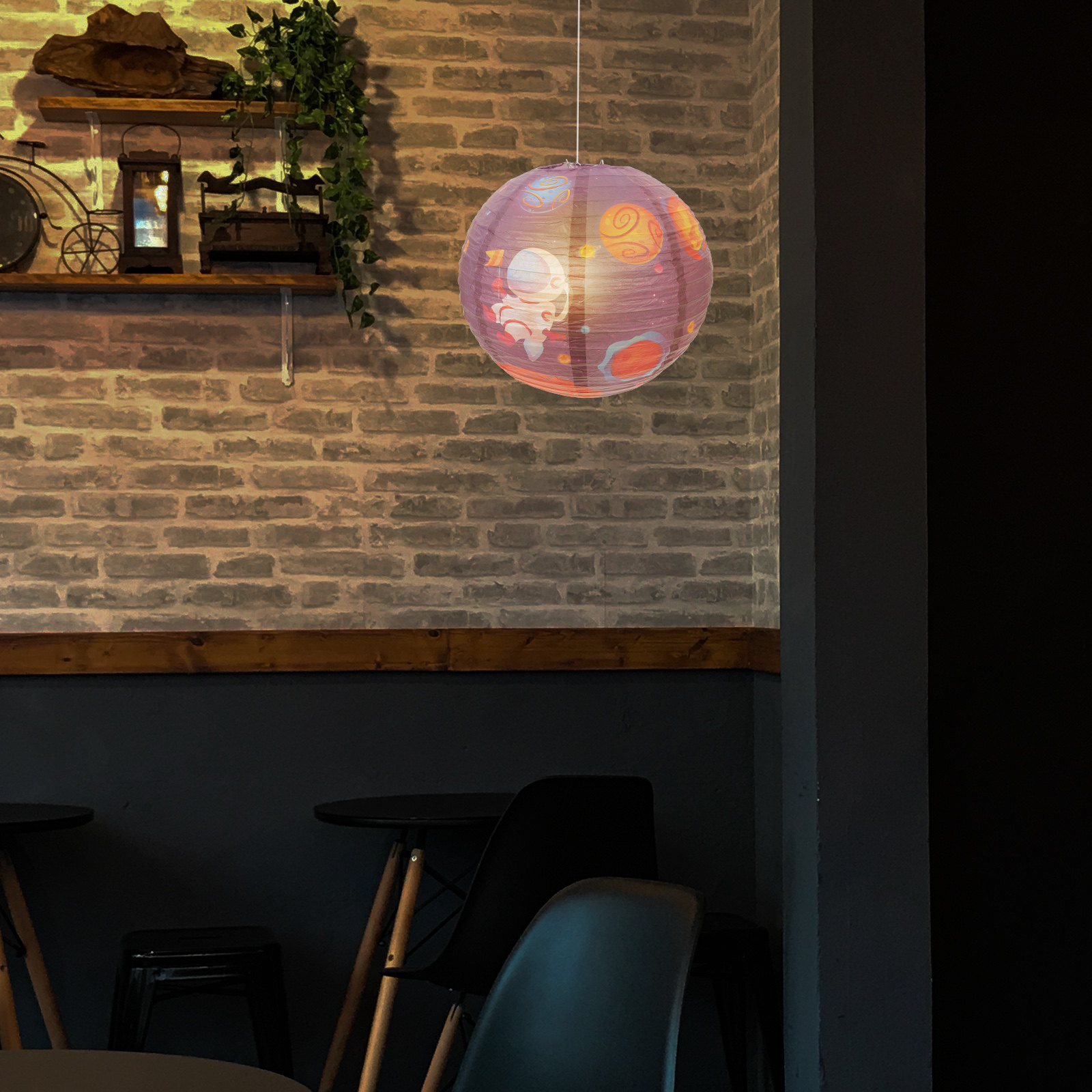 Lantern Paper Solar - 1 adet kağıt gezegenler fenerler uzay