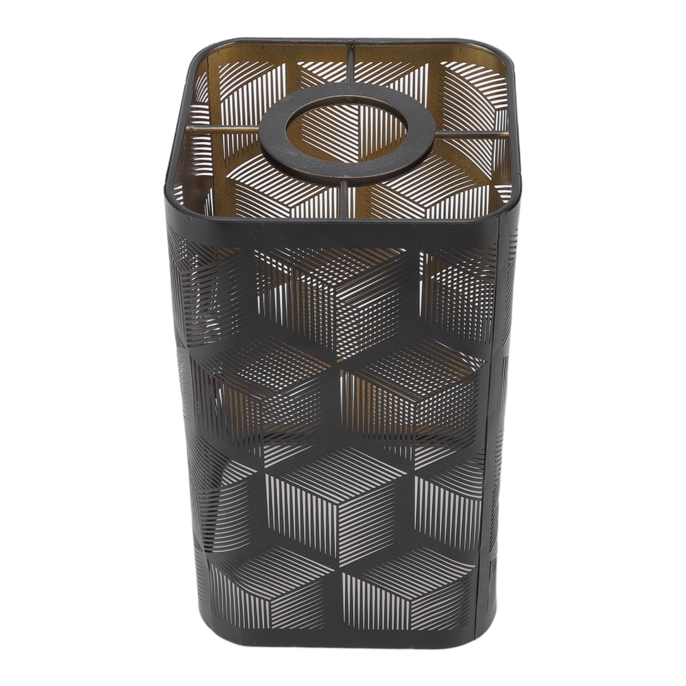Geometric Lamp Shade - Modern Demir Abajur Geometrik Desen Orta