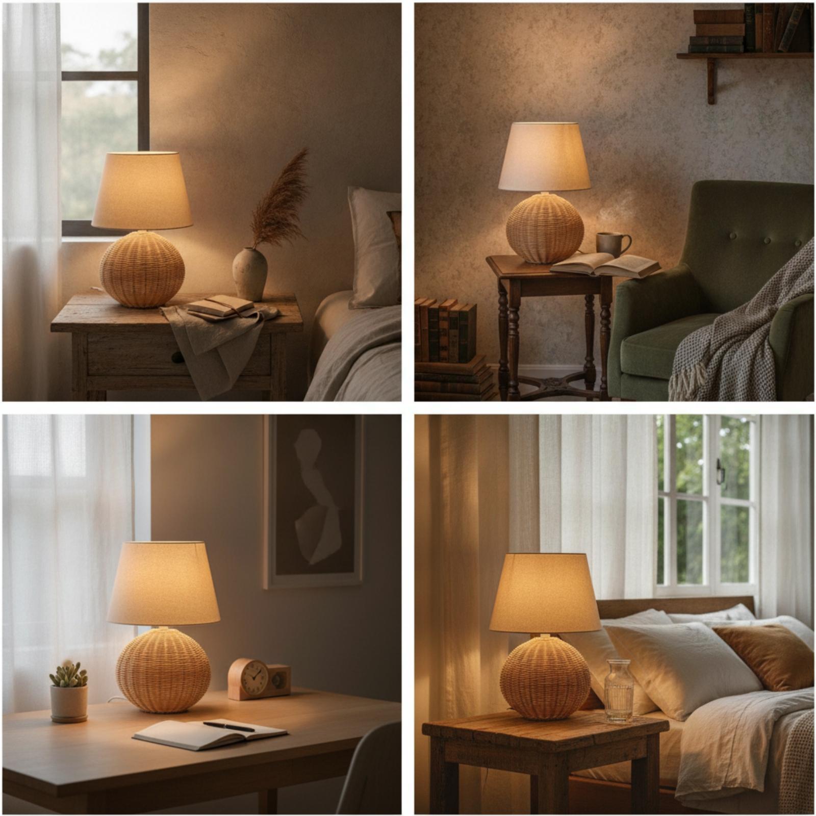 Yatak Başı Lambası Rattan Taba - Lighting Decor For Bedroom incelemesi ve fiyatı