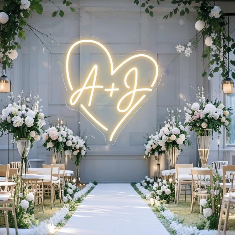 Özel Harfleri Kalp LED Neon Bu - Wedding Lighting And Decor incelemesi ve fiyatı