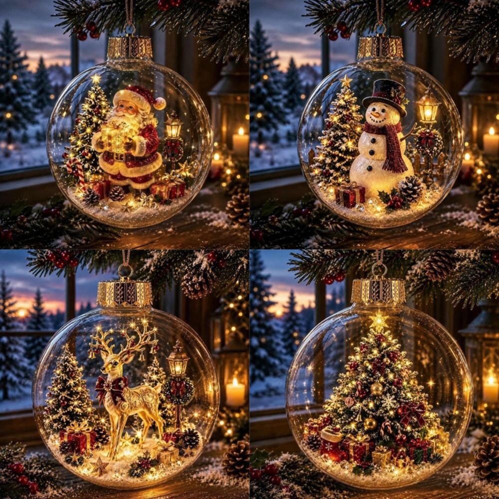 Akrilik Malzemeden Işıklı Şeff - Pendant Lighting Christmas Decor incelemesi ve fiyatı