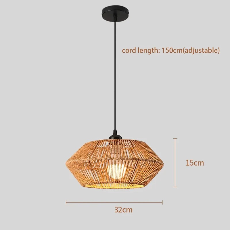 Boho Rattan Dokuma Sarkıt Lamb - Geometric Lamp Shade incelemesi ve fiyatı